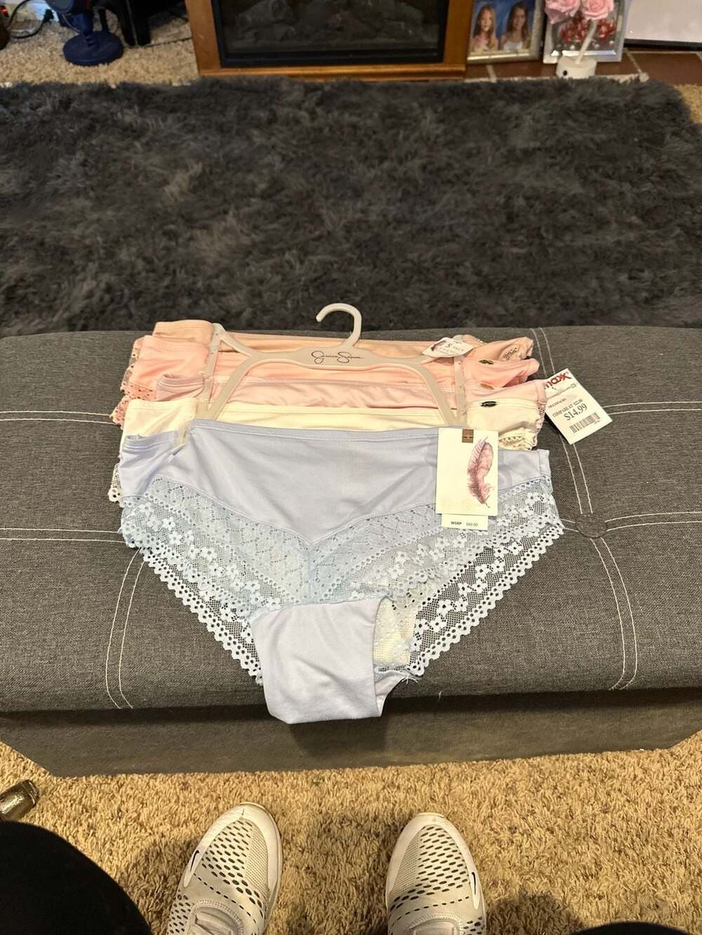 Jessica Simpson Women's 5-Pack Ultra Flirty Lace Back Hipster Panties